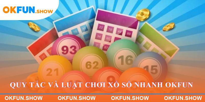 Quy tắc và luật chơi xổ số nhanh OKFUN được hiển thị trên màn hình